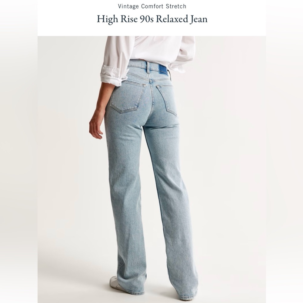 High rise 90’s relaxed jeans, worn one time